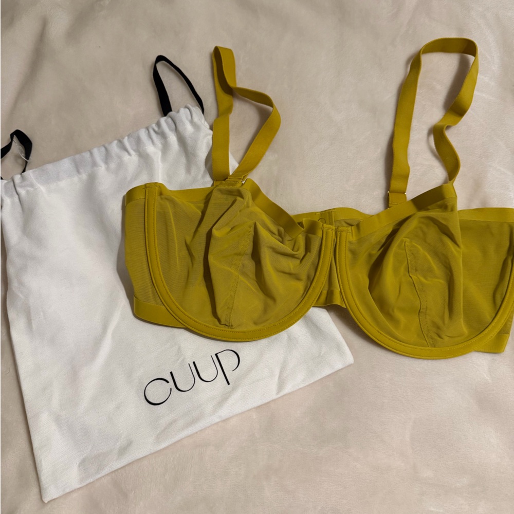 CUUP Vibrant Yellow Bra with Logo Bag